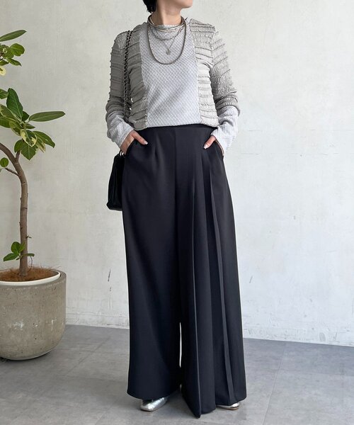 un dix cors（アンディコール）の「シュリンクカットソー（Tシャツ/カットソー・レディース・ブラック/オフホワイト/グレー・FREE）」の4枚目の写真