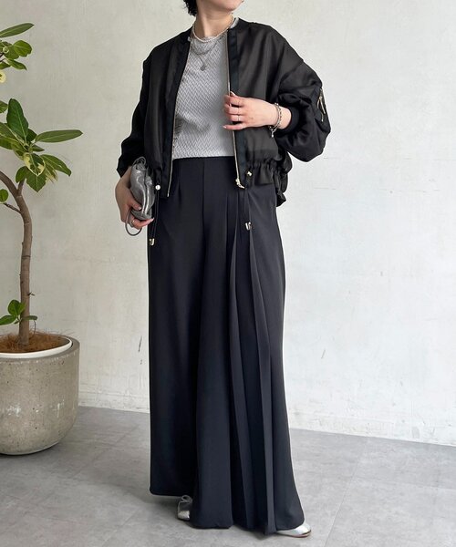 un dix cors（アンディコール）の「シュリンクカットソー（Tシャツ/カットソー・レディース・ブラック/オフホワイト/グレー・FREE）」の5枚目の写真