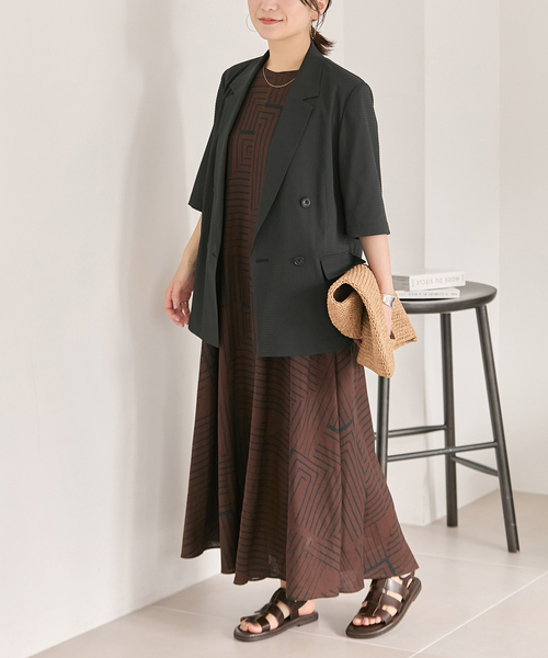 JOURNAL STANDARD（ジャーナルスタンダード）の「VISアサキカプリントワンピース（ワンピース・レディース・ブラウン/グリーン・FREE）」の21枚目の写真