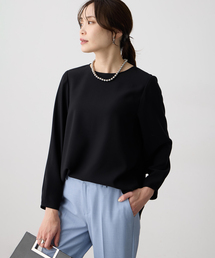 A/C DESIGN BY ALPHA CUBIC | ストレッチジョーゼットタックブラウス【接触冷感・UVカット・吸水速乾・セットアップ対応】(シャツ/ブラウス)