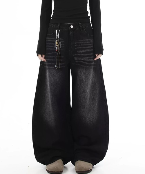 mushwear（マッシュウェア）の「バックデザインデニム（デニムパンツ・メンズ・ブラック・SMALL/MEDIUM/LARGE/X-LARGE）」の2枚目の写真