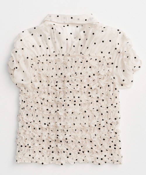 MAISON SPECIAL(メゾンスペシャル)の「【PRE-ORDER】Shirring French Sleeve Shirt/シャーリングフレンチスリーブシャツ(シャツ/ブラウス・レディース・ホワイト/ブラック/マルチ・FREE)」の12枚目の写真