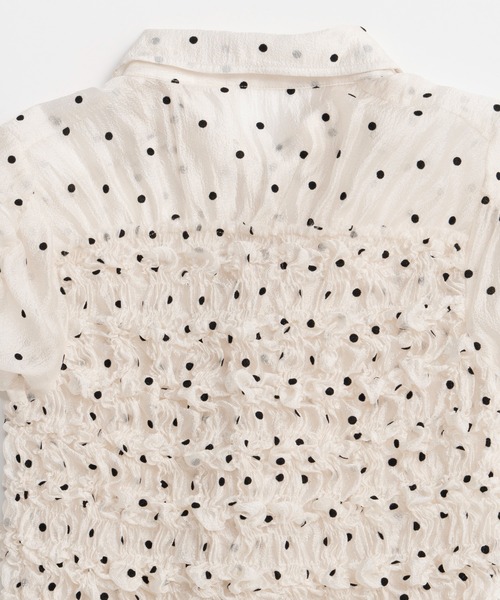 MAISON SPECIAL(メゾンスペシャル)の「【PRE-ORDER】Shirring French Sleeve Shirt/シャーリングフレンチスリーブシャツ(シャツ/ブラウス・レディース・ホワイト/ブラック/マルチ・FREE)」の13枚目の写真