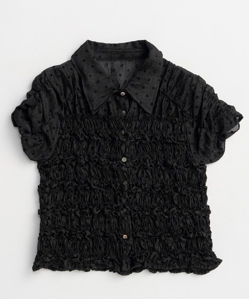 MAISON SPECIAL(メゾンスペシャル)の「【PRE-ORDER】Shirring French Sleeve Shirt/シャーリングフレンチスリーブシャツ(シャツ/ブラウス・レディース・ホワイト/ブラック/マルチ・FREE)」の15枚目の写真