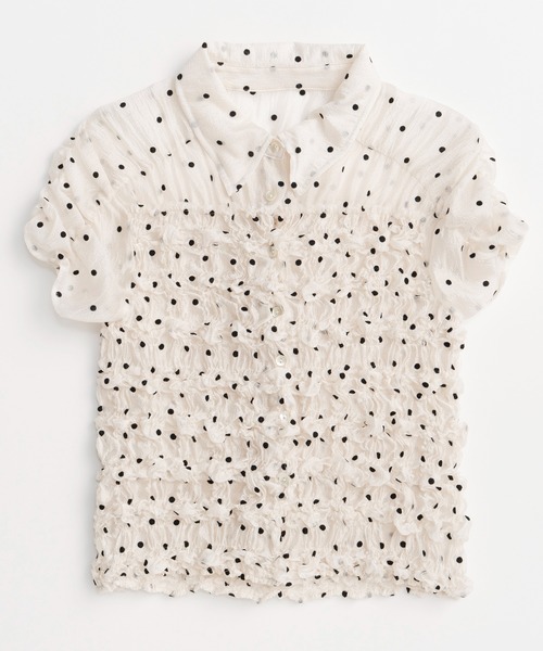 MAISON SPECIAL(メゾンスペシャル)の「【PRE-ORDER】Shirring French Sleeve Shirt/シャーリングフレンチスリーブシャツ(シャツ/ブラウス・レディース・ホワイト/ブラック/マルチ・FREE)」の21枚目の写真