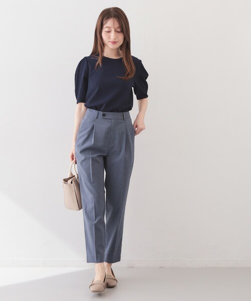 index(インデックス)の「タックパフトップス【洗濯機OK/UVケア/接触冷感】(Tシャツ/カットソー・レディース・ナチュラル/オフホワイト/ネイビー/ピンク・42/40/38/36)」の16枚目の写真