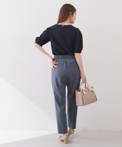 index(インデックス)の「タックパフトップス【洗濯機OK/UVケア/接触冷感】(Tシャツ/カットソー・レディース・ナチュラル/オフホワイト/ネイビー/ピンク・42/40/38/36)」の15枚目の写真