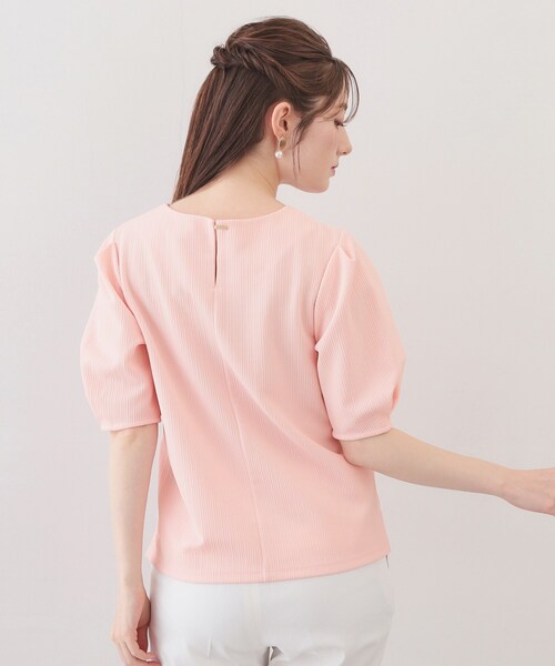 index(インデックス)の「タックパフトップス【洗濯機OK/UVケア/接触冷感】(Tシャツ/カットソー・レディース・ナチュラル/オフホワイト/ネイビー/ピンク・42/40/38/36)」の11枚目の写真
