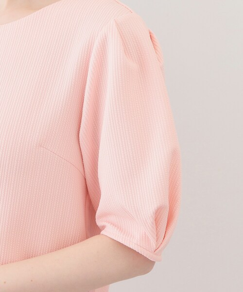 index(インデックス)の「タックパフトップス【洗濯機OK/UVケア/接触冷感】(Tシャツ/カットソー・レディース・ナチュラル/オフホワイト/ネイビー/ピンク・42/40/38/36)」の8枚目の写真
