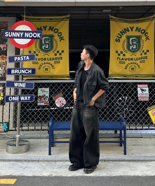 NOUN(ノウン)の「crop shirts (black)(シャツ/ブラウス・メンズ・その他・1/2)」の3枚目の写真