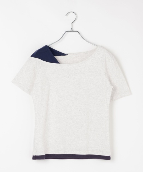 PAGEBOY(ページボーイ)の「ワンショルライクレイヤード(Tシャツ/カットソー・レディース・ターコイズブルー/ブラック/ライトグレー・FREE)」の3枚目の写真