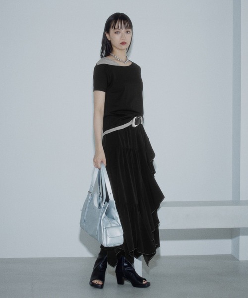 PAGEBOY(ページボーイ)の「ワンショルライクレイヤード(Tシャツ/カットソー・レディース・ターコイズブルー/ブラック/ライトグレー・FREE)」の5枚目の写真