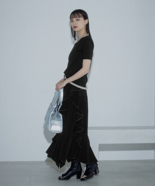 PAGEBOY(ページボーイ)の「ワンショルライクレイヤード(Tシャツ/カットソー・レディース・ターコイズブルー/ブラック/ライトグレー・FREE)」の6枚目の写真