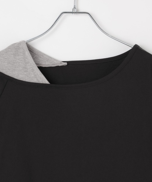 PAGEBOY(ページボーイ)の「ワンショルライクレイヤード(Tシャツ/カットソー・レディース・ターコイズブルー/ブラック/ライトグレー・FREE)」の10枚目の写真
