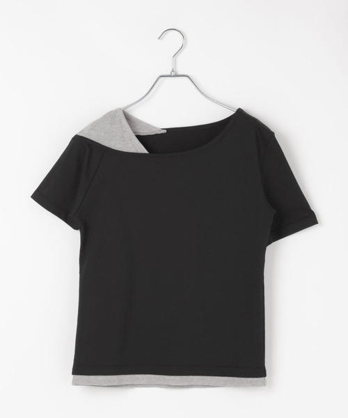 PAGEBOY(ページボーイ)の「ワンショルライクレイヤード(Tシャツ/カットソー・レディース・ターコイズブルー/ブラック/ライトグレー・FREE)」の14枚目の写真