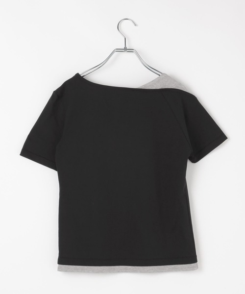 PAGEBOY(ページボーイ)の「ワンショルライクレイヤード(Tシャツ/カットソー・レディース・ターコイズブルー/ブラック/ライトグレー・FREE)」の15枚目の写真