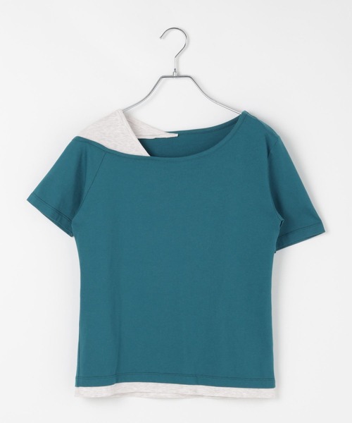 PAGEBOY(ページボーイ)の「ワンショルライクレイヤード(Tシャツ/カットソー・レディース・ターコイズブルー/ブラック/ライトグレー・FREE)」の19枚目の写真