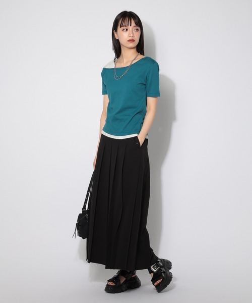 PAGEBOY(ページボーイ)の「ワンショルライクレイヤード(Tシャツ/カットソー・レディース・ターコイズブルー/ブラック/ライトグレー・FREE)」の22枚目の写真