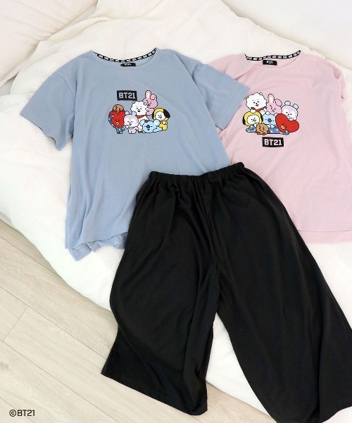 セール】《BT21》半袖 ルームウェア パジャマ 天竺 上下セット（ルーム