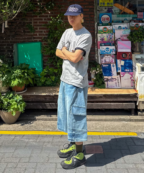 MAISON MINED(メゾンミネド)の「MP3 GRAPHIC LAYERED HALF T MELANGE GRAY(Tシャツ/カットソー・メンズ・その他・SMALL/MEDIUM/LARGE)」の2枚目の写真