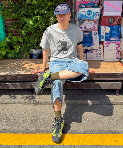 MAISON MINED(メゾンミネド)の「MP3 GRAPHIC LAYERED HALF T MELANGE GRAY(Tシャツ/カットソー・メンズ・その他・SMALL/MEDIUM/LARGE)」の3枚目の写真