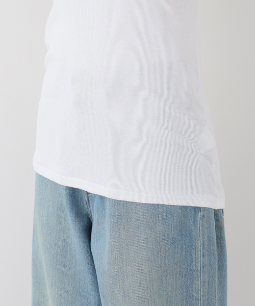 Deuxieme Classe(ドゥーズィエムクラス)の「SHEERNESS リブタンクトップ(Tシャツ/カットソー・レディース・ベージュ/ホワイト・FREE)」の12枚目の写真
