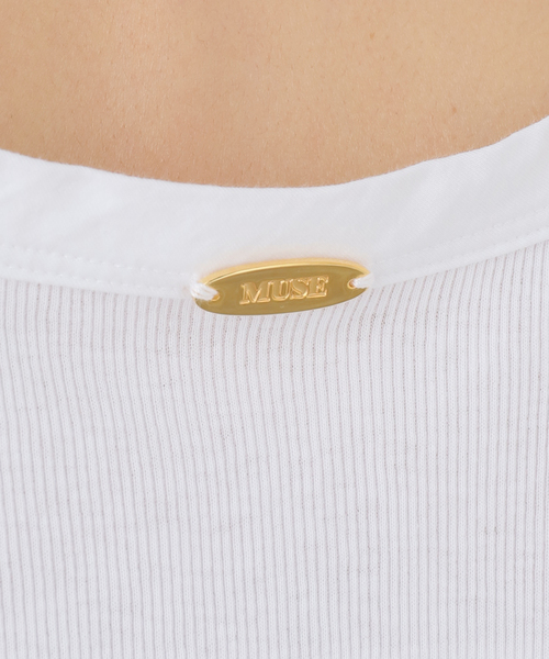Deuxieme Classe(ドゥーズィエムクラス)の「SHEERNESS リブタンクトップ(Tシャツ/カットソー・レディース・ベージュ/ホワイト・FREE)」の13枚目の写真