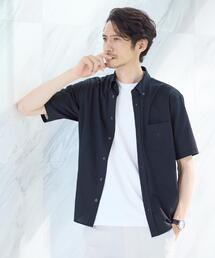 【接触冷感】ジャージストライプ シャツ