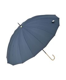 16本骨切り継ぎライン 長傘 54cm ネイビー（晴雨兼用）雨傘 日傘 直径