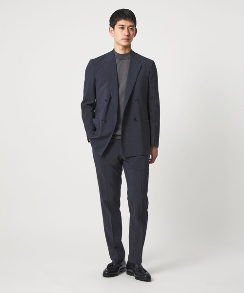 UNITED ARROWS(ユナイテッドアローズ)の「ポリエステル T&T ダブル 4ボタン テーラードジャケット UA COZY ウォッシャブル ヨコストレッチ(テーラードジャケット・メンズ・ネイビー・XXL/XL/S/L/M)」の4枚目の写真
