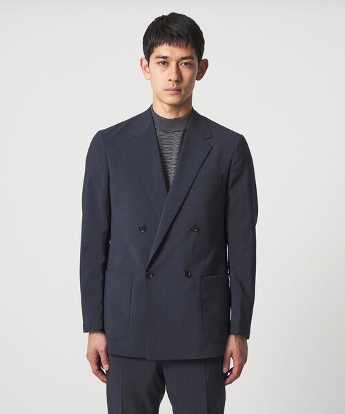 UNITED ARROWS(ユナイテッドアローズ)の「ポリエステル T&T ダブル 4ボタン テーラードジャケット UA COZY ウォッシャブル ヨコストレッチ(テーラードジャケット・メンズ・ネイビー・XXL/XL/S/L/M)」の5枚目の写真