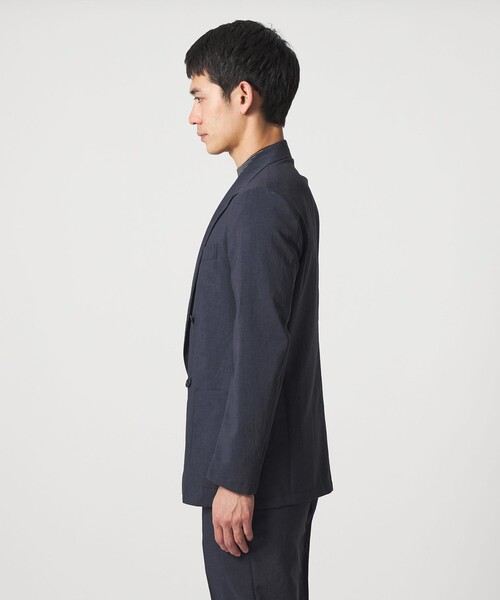UNITED ARROWS(ユナイテッドアローズ)の「ポリエステル T&T ダブル 4ボタン テーラードジャケット UA COZY ウォッシャブル ヨコストレッチ(テーラードジャケット・メンズ・ネイビー・XXL/XL/S/L/M)」の6枚目の写真