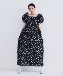 ラッフルレースガウンレイヤードドレス / ruffle lace gown layered