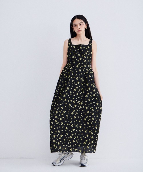 フラワージャガードフォルムドレス / flower jacquard forme dress