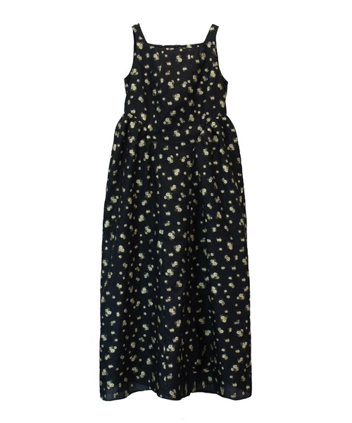 フラワージャガードフォルムドレス / flower jacquard forme dress