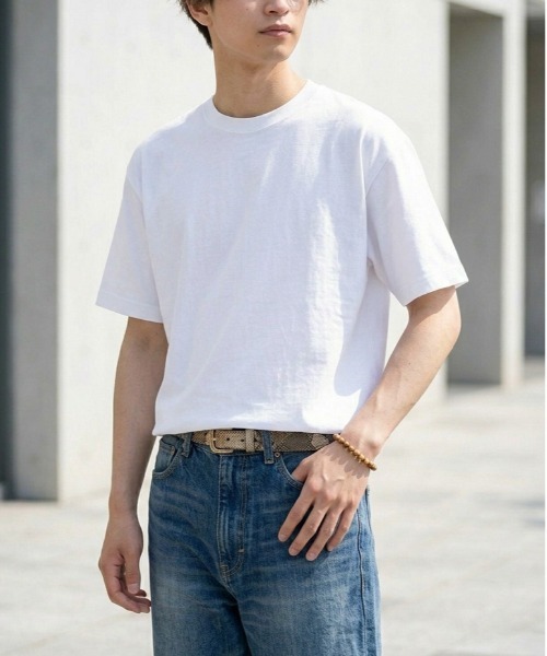 NEWTRAL PRODUCTS(ニュートラルプロダクツ)の「【NEWTRAL/ニュートラル】9.8ozヘビーウェイト半袖Tシャツ ユニセックス(Tシャツ/カットソー・レディース・ネイビー/ホワイト/杢グレー/ブラック・MEDIUM/SMALL/X-LARGE/LARGE)」の2枚目の写真