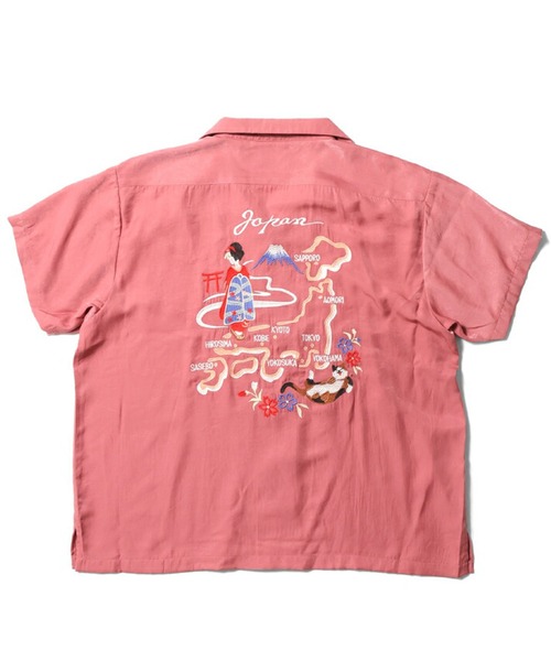 HOUSTON(ヒューストン)の「HOUSTON スーベニアシャツ (JAPAN)(シャツ/ブラウス・メンズ・ネイビー/ピンク/ミント・1/0)」の10枚目の写真