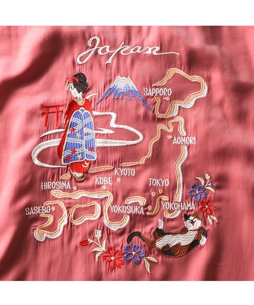 HOUSTON(ヒューストン)の「HOUSTON スーベニアシャツ (JAPAN)(シャツ/ブラウス・メンズ・ネイビー/ピンク/ミント・1/0)」の11枚目の写真