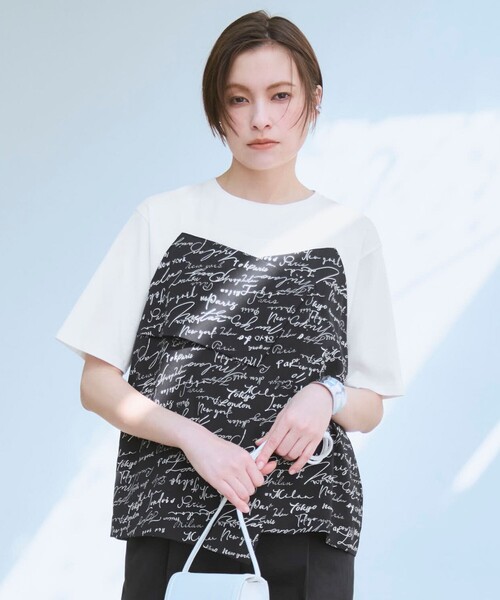 ICB（アイシービー）の「【30th ANNIVERSARY】5cityプリント コンビカットソー（Tシャツ/カットソー・レディース・ブラック系7/アイボリー系7・LARGE/X-LARGE）」の2枚目の写真