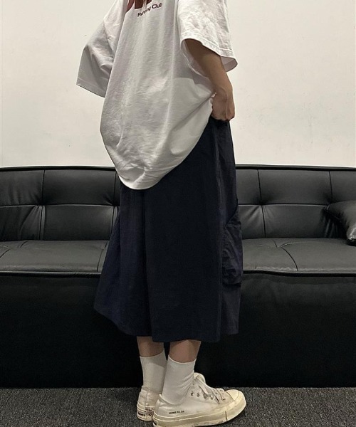 Ritzy(リッツィー)の「ビッグポケット付きワイドハーフパンツ カーゴパンツ(カーゴパンツ・メンズ・ネイビー/カーキ・L/M/XL)」の12枚目の写真