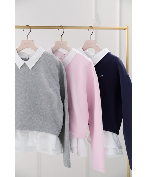 Her lip to(ハーリップトゥー)の「Amovible Peplum Top(スウェット・レディース・グレー・S/M)」の14枚目の写真