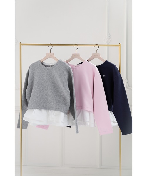 Her lip to(ハーリップトゥー)の「Amovible Peplum Top(スウェット・レディース・グレー・S/M)」の13枚目の写真