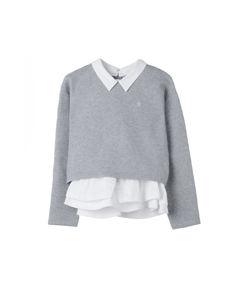 Her lip to(ハーリップトゥー)の「Amovible Peplum Top(スウェット・レディース・グレー・S/M)」の12枚目の写真
