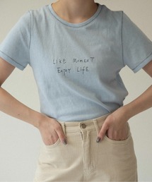 lawgy（ラウジー）の「contrast stitch logo t / コントラストステッチロゴt（Tシャツ/カットソー）」