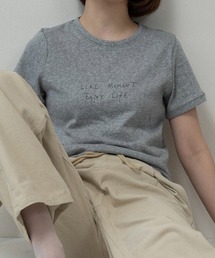 lawgy（ラウジー）の「contrast stitch logo t / コントラストステッチロゴt（Tシャツ/カットソー）」