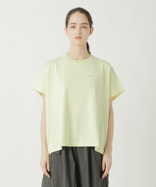 ZUCCa(ズッカ)の「(S)DRAWING FLOWER PRINT T / S(Tシャツ/カットソー・レディース・ホワイト/ブラック/イエロー・M size)」の4枚目の写真