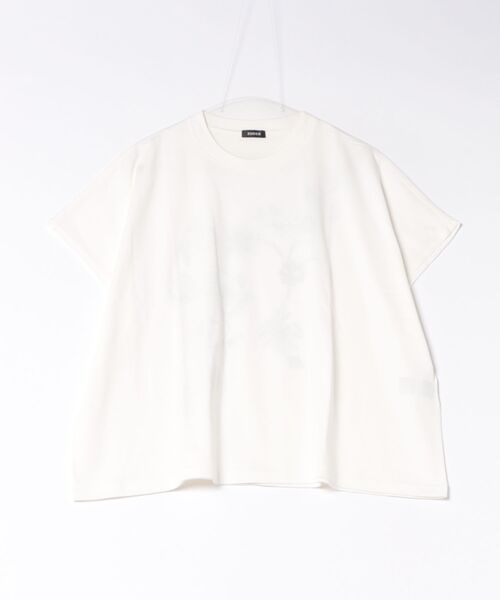 ZUCCa(ズッカ)の「(S)DRAWING FLOWER PRINT T / S(Tシャツ/カットソー・レディース・ホワイト/ブラック/イエロー・M size)」の11枚目の写真