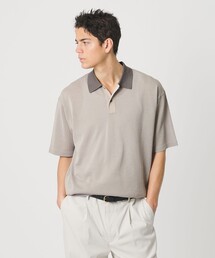 BEAUTY&YOUTH UNITED ARROWS | クレイジーパターン ギマ ショートスリーブ ポロニット ウォッシャブル(ニット/セーター)