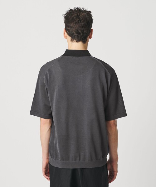 BEAUTY&YOUTH UNITED ARROWS(ビューティーアンドユースユナイテッドアローズ)の「クレイジーパターン ギマ ショートスリーブ ポロニット ウォッシャブル(ニット/セーター・メンズ・ライトグレー/ダークグレー・L/M/S/XL)」の8枚目の写真