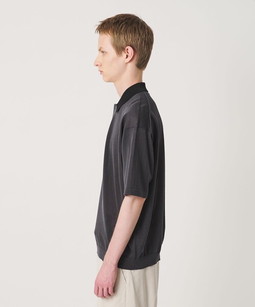 BEAUTY&YOUTH UNITED ARROWS(ビューティーアンドユースユナイテッドアローズ)の「クレイジーパターン ギマ ショートスリーブ ポロニット ウォッシャブル(ニット/セーター・メンズ・ライトグレー/ダークグレー・L/M/S/XL)」の10枚目の写真